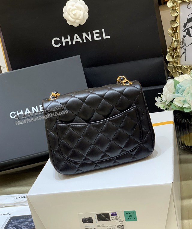 Chanel專櫃新款純原廠CF方胖子經典款Classic flap bag 香奈兒1115小羊皮鏈條肩背女包 djc4487